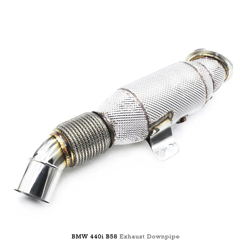 Head Section High flow Pipes branch downpipe Exhaust Pipe with catalyst For BMW TH4 435/440 B58 3.0T