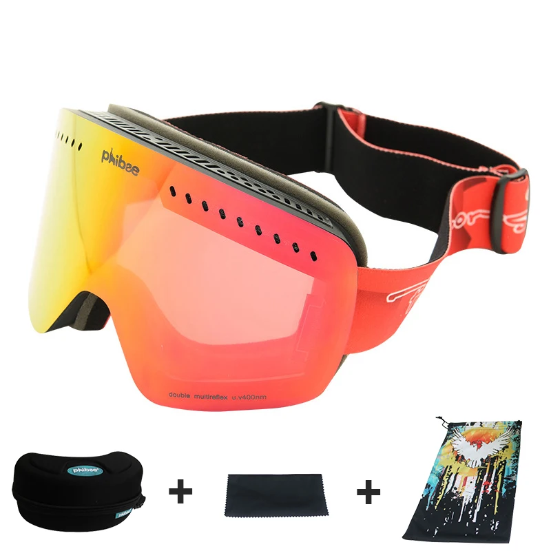 

Children Ski Goggles Double-layer 100% UV400 Protection Boys Anti-fog Snowboard Girls Mountaineering Windproof Skiing Goggles