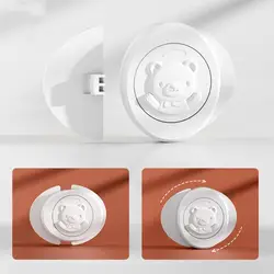 Plastic Cabinet Drawer Locks Multi-use Refrigerator Lock Wardrobe Lock Baby Safety Buckle Bear Pattern Closet Lock Kids