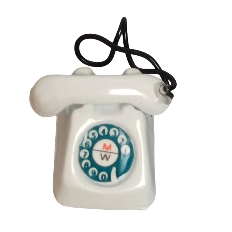 Miniatur-Telefon Im Retro-Design Für Puppenhäuser – 1:12 Maßstab, Aus Metall, Detailverliebt