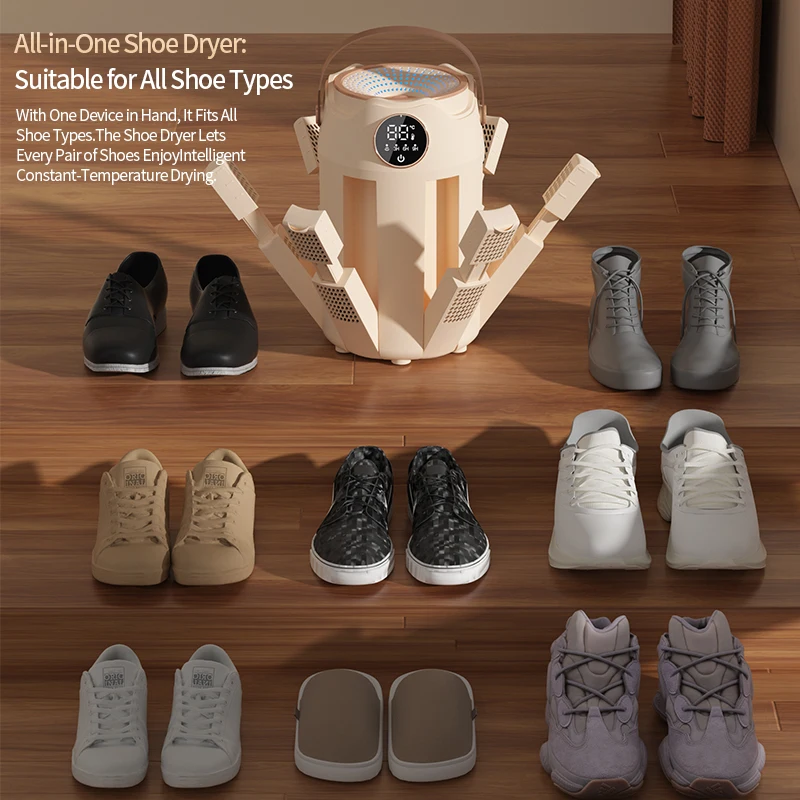 Portable Foldable Electric Shoe Dryer Sterilization Deodorizing Shoe Dryer Fast Drying Household Timed Portable Shoe Dryer 4