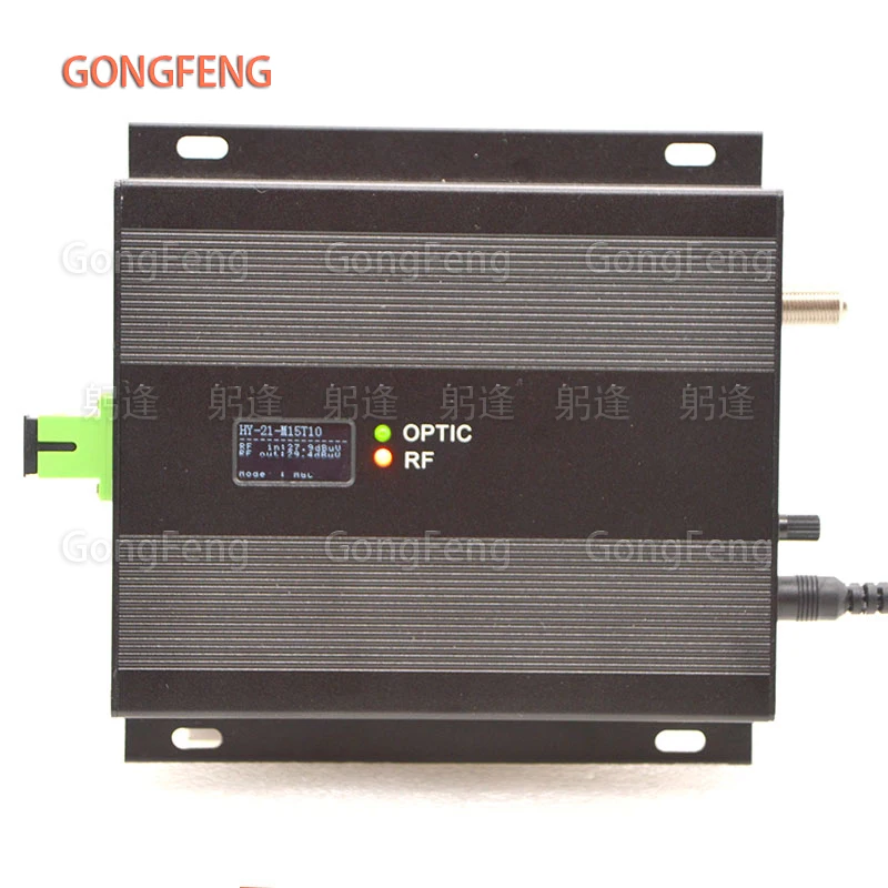 Ftth Mini 1550nm Catv Transmissor Óptico 10dbm 5km sc Apc Conector rf Polegada Inpt com Mgc Agc Olcd Display Eua Fonte de Alimentação Novo - Image 6