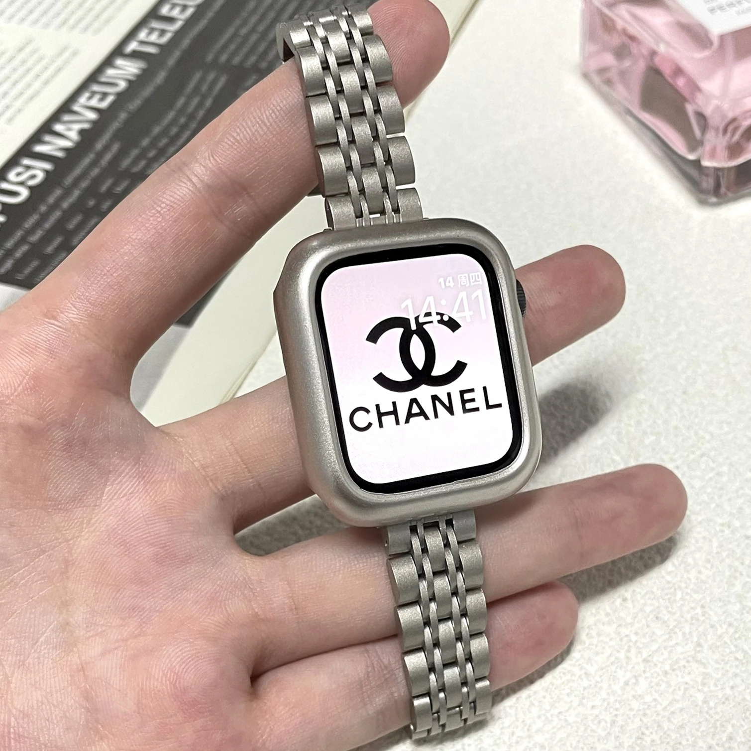 Chanel Band Strap Bracelet For All Apple Watch Series SE 7 8 Watch Ultra /2