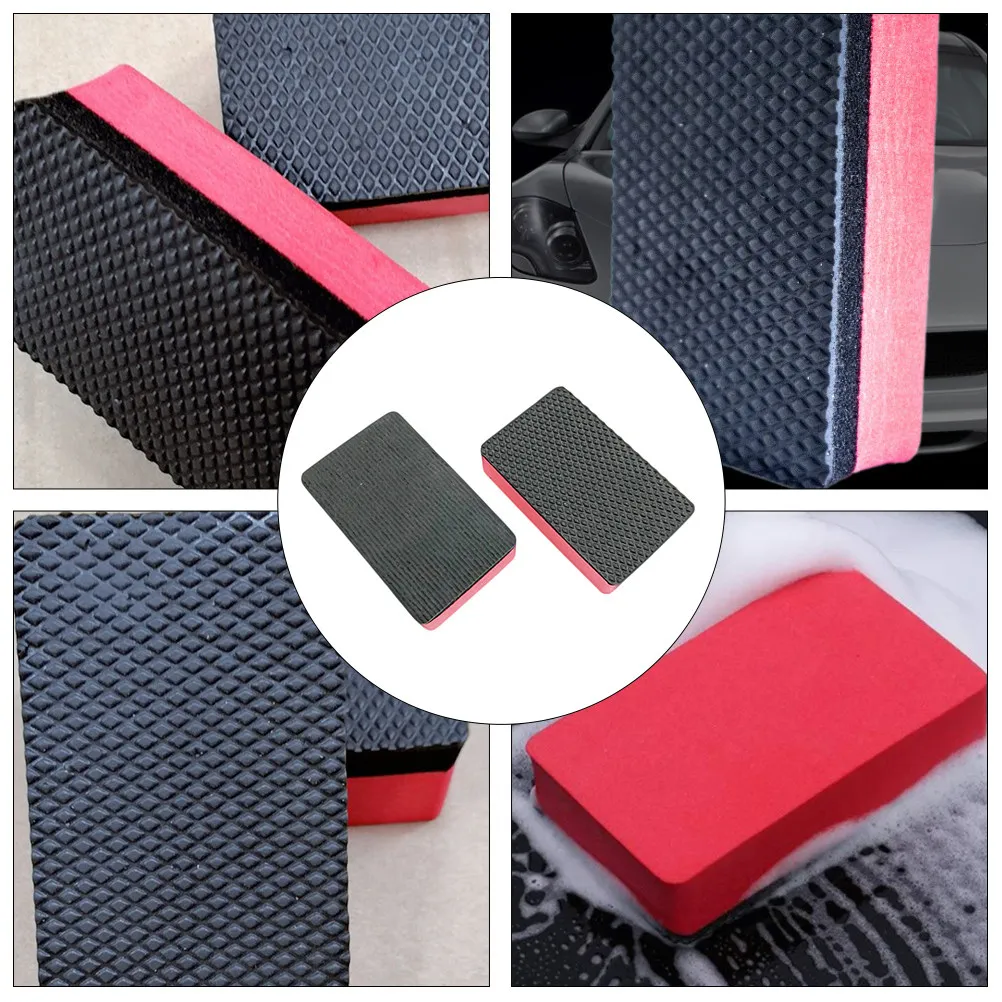 2Pcs 자동차 세척 스폰지 고밀도 흡수성 청소 블록 자동차 청소 도구 차량 홈 Rv 자동차 액세서리