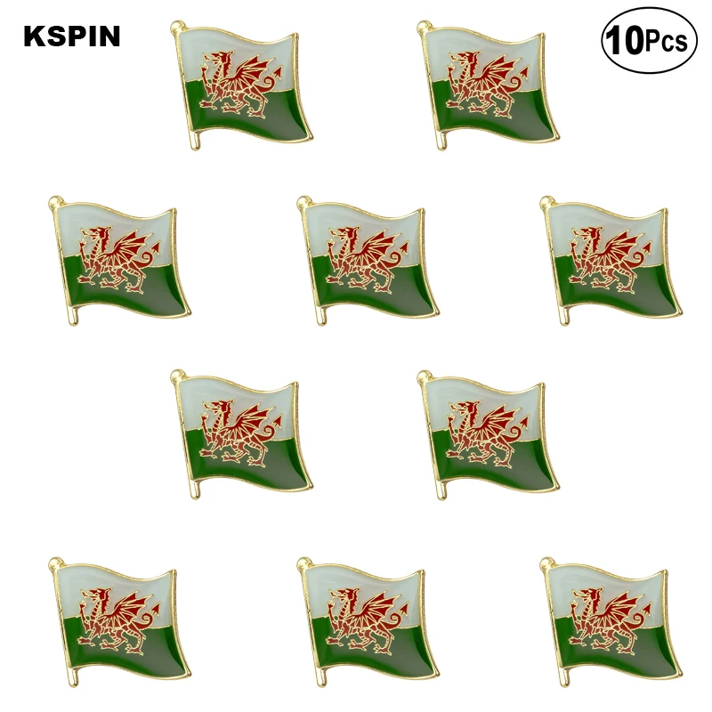 

WALES Flag Lapel Pin Flag badge Brooch Pins Badges 10Pcs a Lot