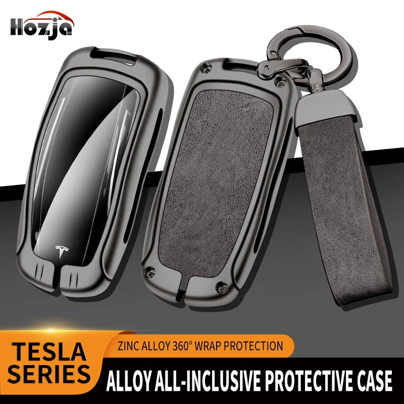 

New Alloy Car Remote Key Full Cover Case Shell For Tesla Model 3 Model S Model X Model Y Car Smart Key Accessories Holder Fob