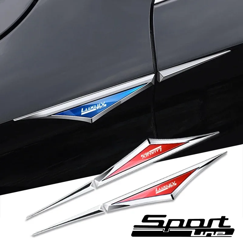

2pcs alloy car stickers accsesories accessory for bmw sportline luxuryline f20 f30 f31 f32 f33 f34 f36 f45 f46 f48 x1 x3 x5 2