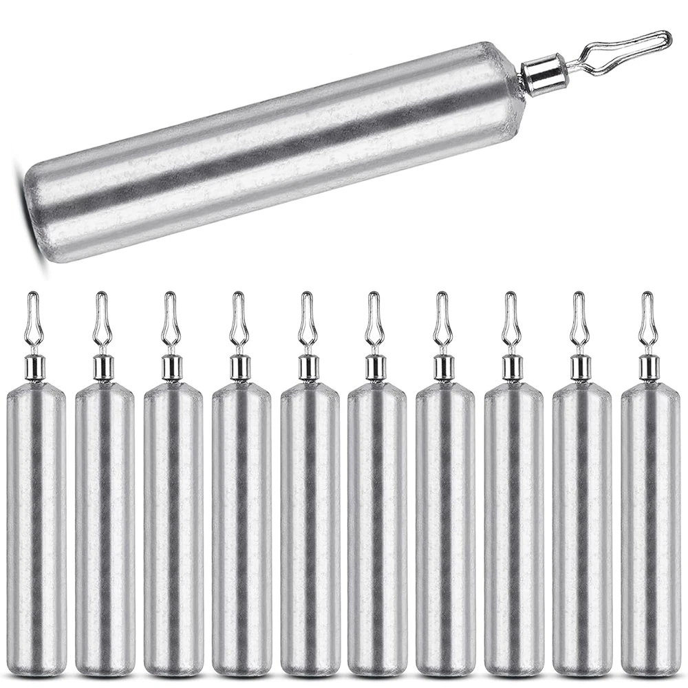 10 Stück Drop Shot Angelgewichte Bleistiftgewichte Angelplatine No Snag Drop Shot Rig Skinny Platinen für Barsch Salzwasser Süßwasser