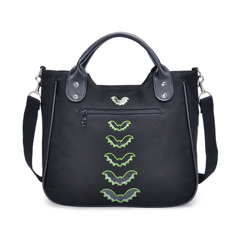 Gothic Messengers Bag for Women Flower Print Shoulder Crossbody Bag Handbag E74B