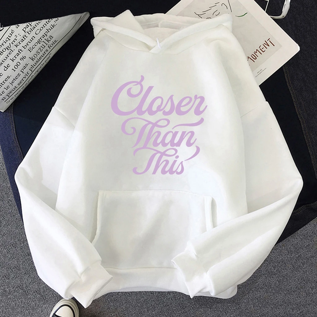 Kpop Closer Than This Hoodie 2024 Fashion Women Hoodies Autumn Women's Cotton Pullover Couple Vintage Aesthetic Clothes