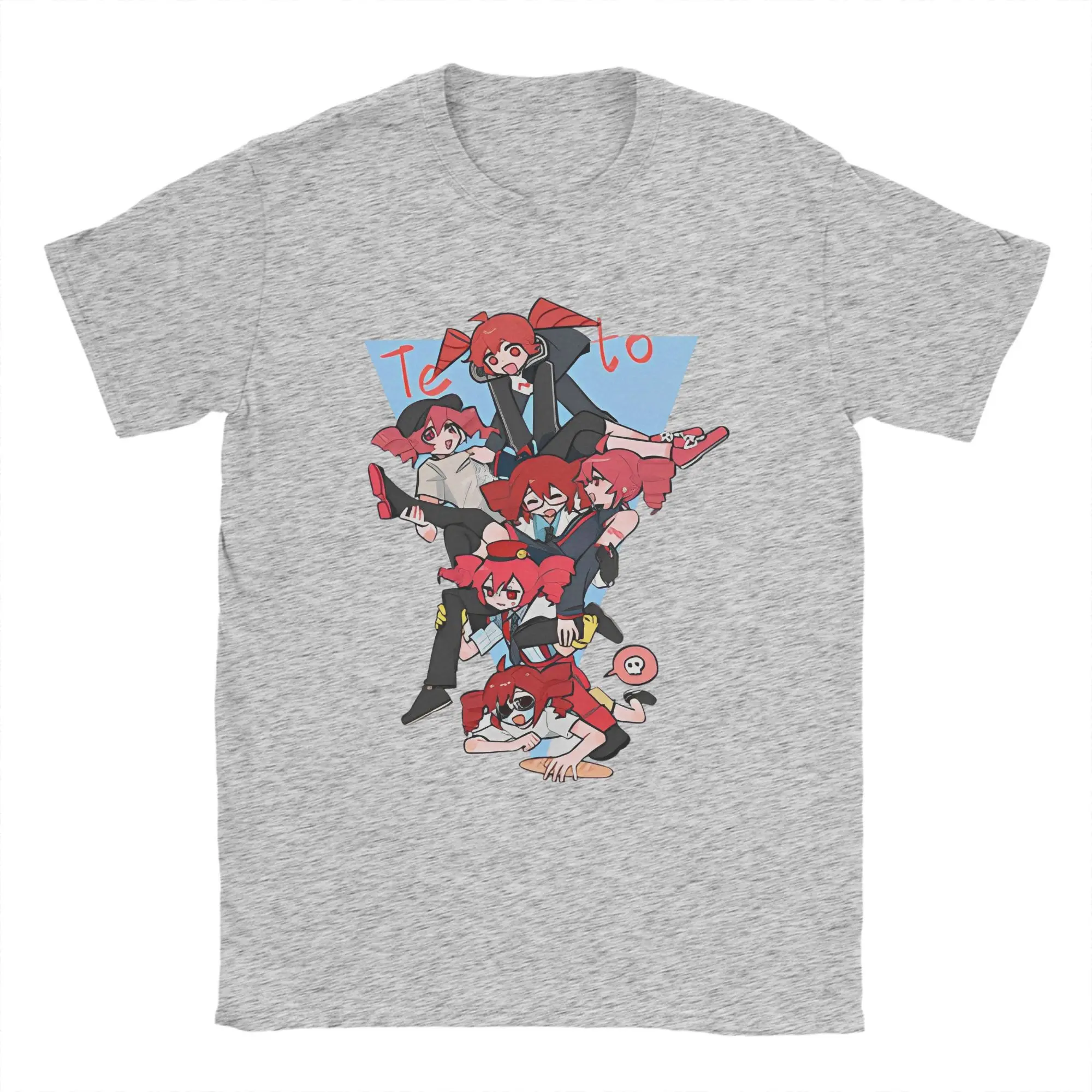 Kasane Teto Anime Oversized Cotton Crewneck T-Shirt - Hipster Streetwear Short Sleeve Beach Top