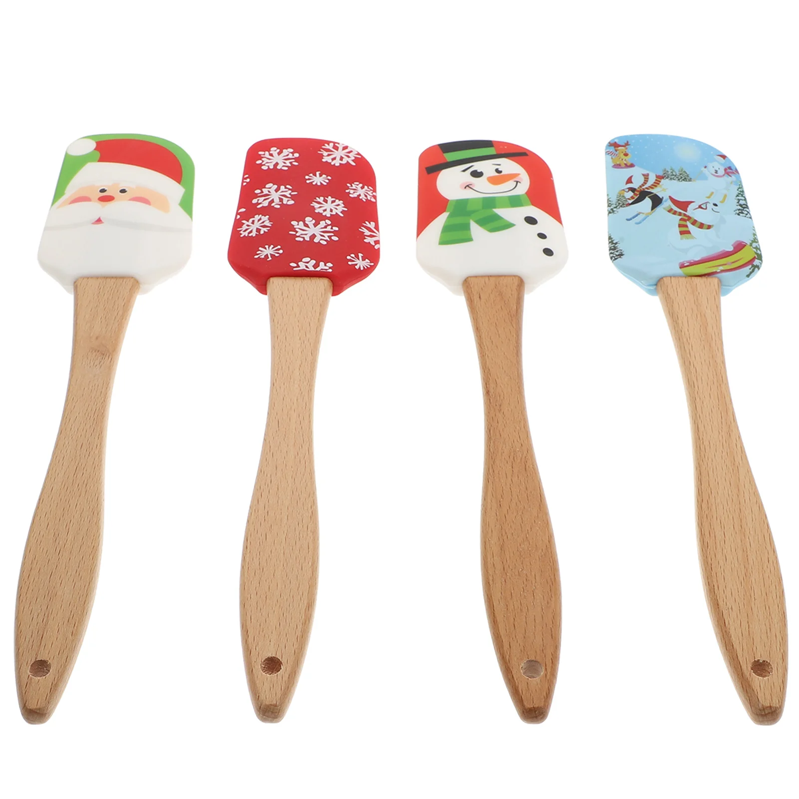 

Christmas Baking Tools Cake Spatulas Adorable Cream Scrapers Bakging Spatulas Christmas Cream Scrapers Kitchen
