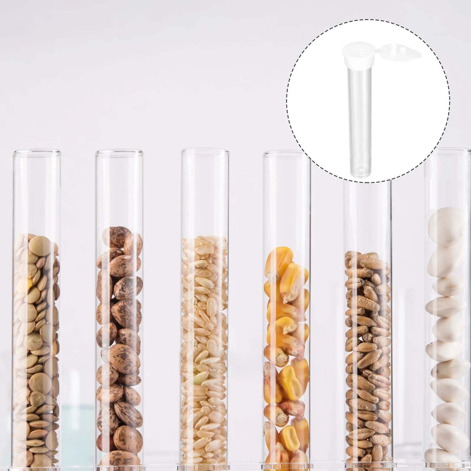 

100 Pcs Test Tube Bottle Cylindrical Tubes Small Glitter Powder Container Liquid Plastic Bottles