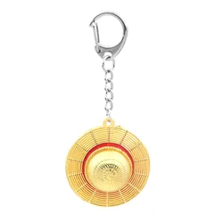 Anime-Inspired Straw Hat Pendant Metal Keychain (Big size)