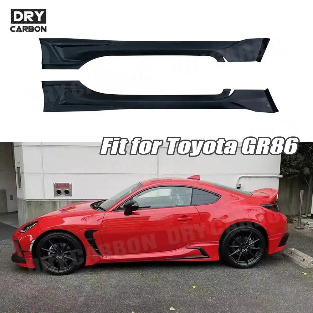 

ABS Side Skirt Extension Rocker Panel Body Kit Lip Splitters For Toyota GR86 Subaru BRZ 2021+T Type Decoration Accessories