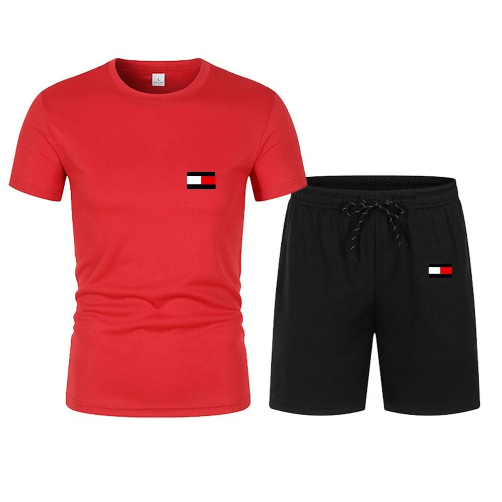 Men's multi-color casual fitness shirt, high-quality inch shirt, business casual sports shirt set