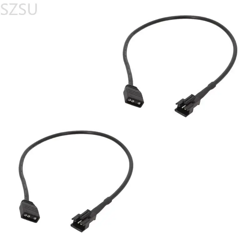 SZSU 2pcs 5v12v ARGB 연장 케이블 4Pin SM4Pin Female, DEEPCOOL/Lian PC 케이스 팬 및 LED 조명 스트립 설치용