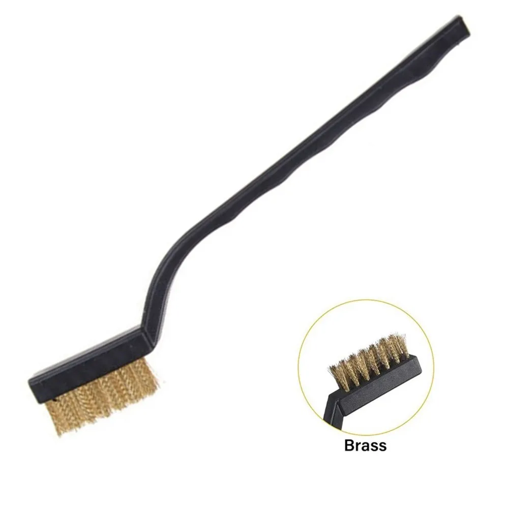 17cm Brass Wire Brush Small Paint Rust Remover Steel Wire Brushes Industrial Metal Polishing Burring Cleaning Brush Tools 10pc cleaning brush,wire brush,stainless steel wire brush,wire brush set,wire cleaning brush,electric wire brush