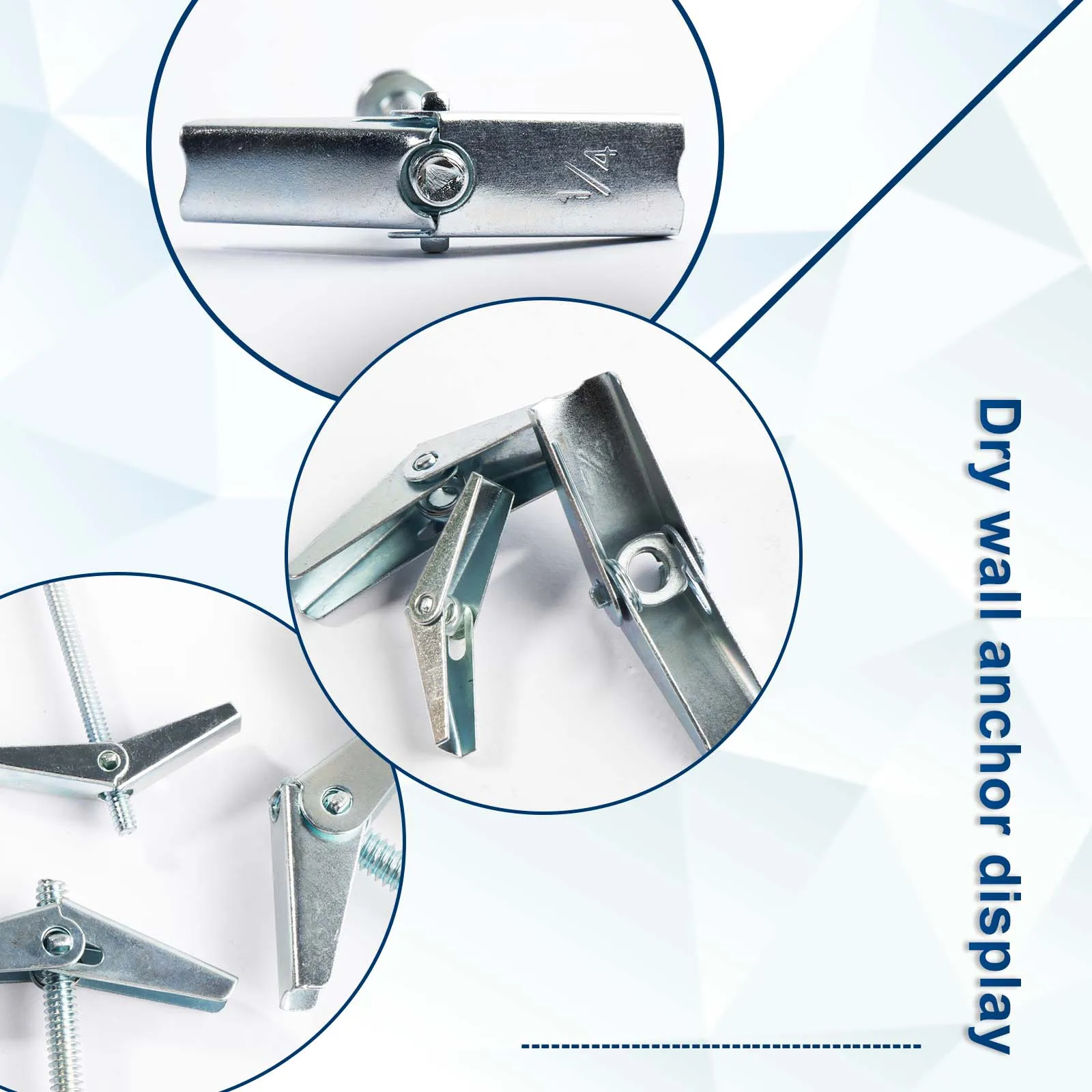 Dry Wall Anchors And Screws Kit Toggle Bolts And Wing Nut Kit Wall Anchors 1/8in 3/16in 1/4in 45 Pcs drywall anchor kit drywall anchor