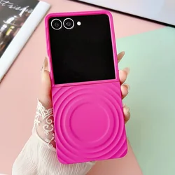 Candy Water Pink MagSafe - Style Wireless Charging Case - Skin Feel Ultra Thin Soft Cover for Galaxy Z Flip 8 (Rose Red)
