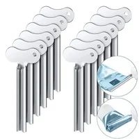 1-6 Pcs Stainless Steel Toothpaste Tube Squeezers Metal Key Toothpaste Squeezers for Bathroom Hair Dye Cosmetic Tubes Squeezer 2