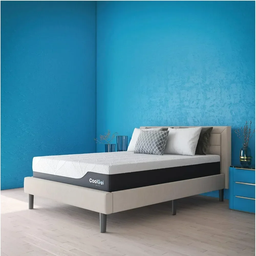 Memory Foam 14-Inch Mattress with 2 Bonus Pillows, Mattress in A Box, King, White, Mattresses 2