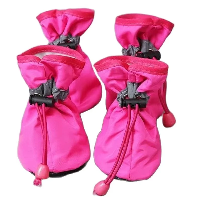 Pet Shoes 4pcs/set Waterproof Anti-slip Rain Boots for Small Cats Dogs Puppy Pet Booties Paw Accessories