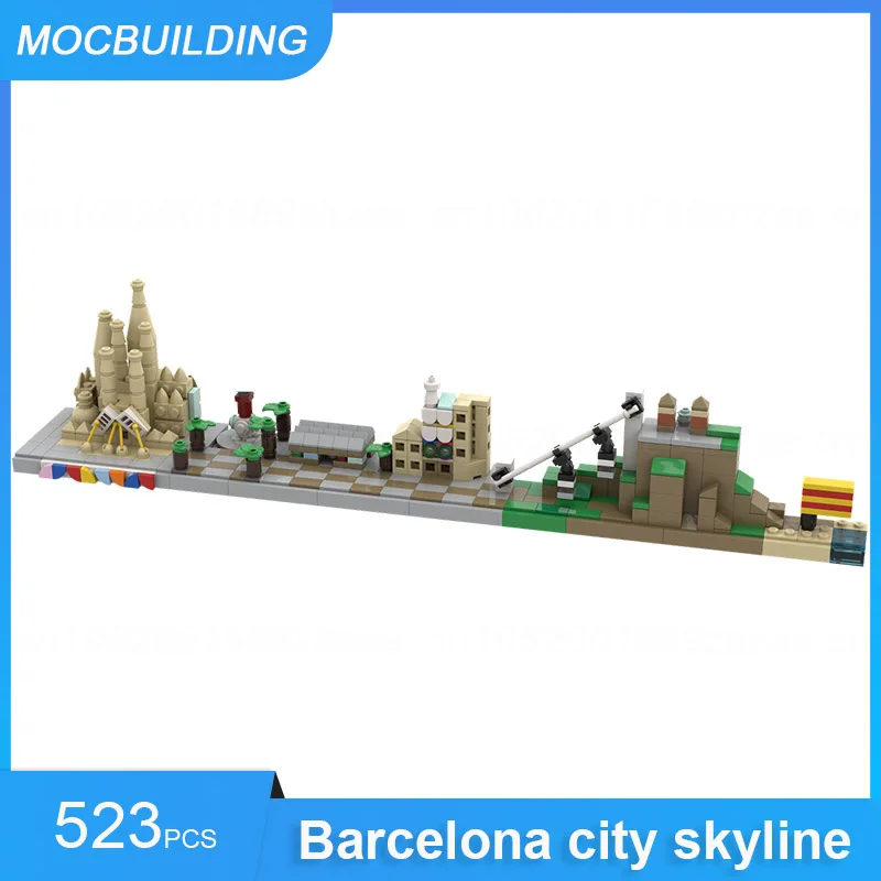 MOC Bausteine Warschau oder Lissabon oder Barcelona oder Porto Stadt-Skyline DIY Zusammenbaubare Bausteine Architektur-Modell Spielzeug Geschenke – Detail 3