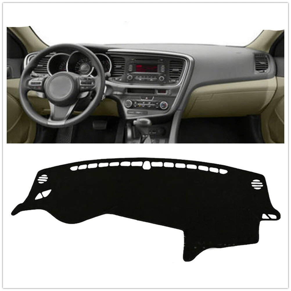 

Передний коврик для приборной панели, ковер для Kia Optima/K5 2011-2015, черный автомобильный коврик для приборной панели, термостойкий Коврик, защита от солнца, затеняющая полоса