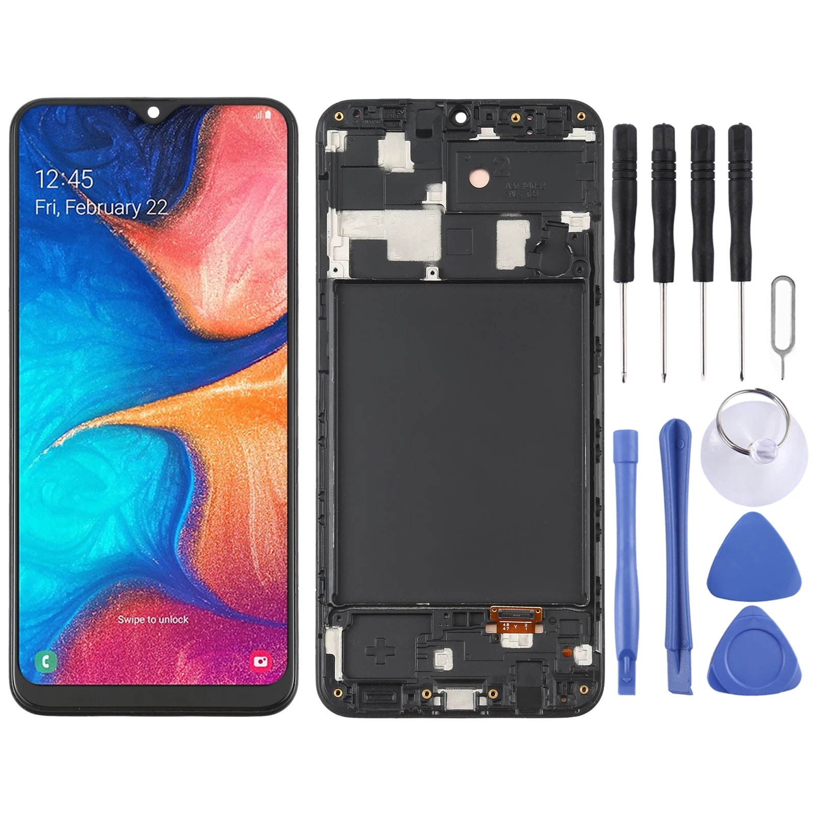 

6.36 inch OLED LCD Screen for Samsung Galaxy A20 SM-A205 Digitizer Full Assembly with Frame Display Repair Spare Part