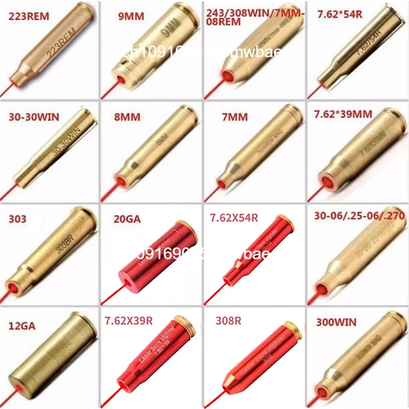 Hunting Red Dot Laser Mira Leizer De Ca&ccedil;a 12 20GA 9mm 223REM 300 WIN MAG Bore Sight 12GA Collimator Scope Training Shooting