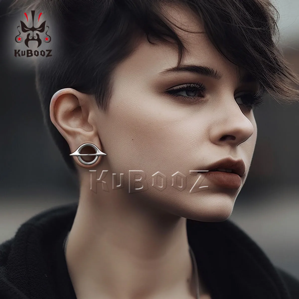 KUBOOZ Planet Ear Tunnels & Plugs - 스테인레스 스틸 스크류 익스텐더 및 스트레쳐, 피어싱 바디 주얼리(2개)