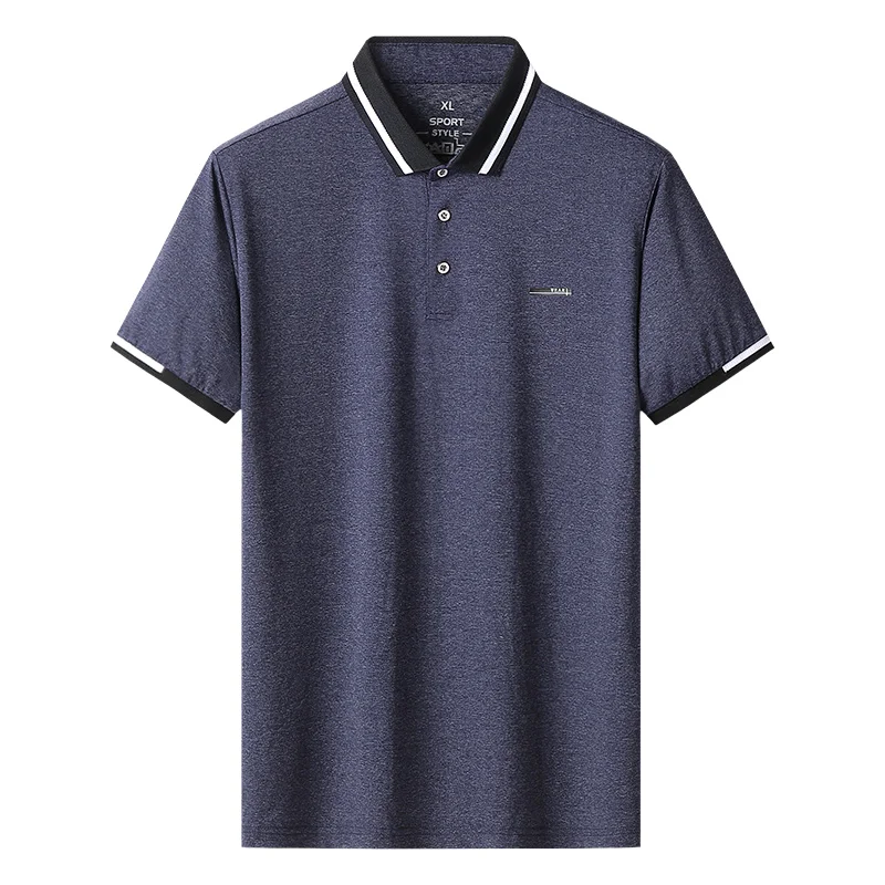 Description Picture 4 of itemFashion Lapel Spliced All-match Business Polo Shirts Men's Clothing 2024 Summer New Oversized Casual Pullovers Korean Tee Shirt