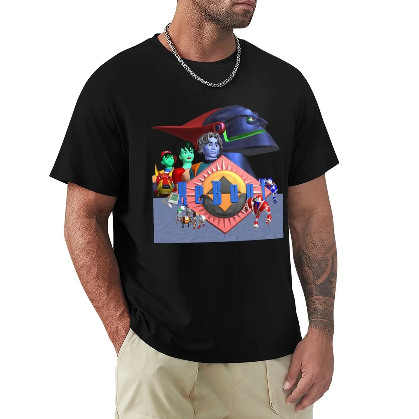 

ReBoot T-Shirt customizeds Blouse vintage t shirt for men