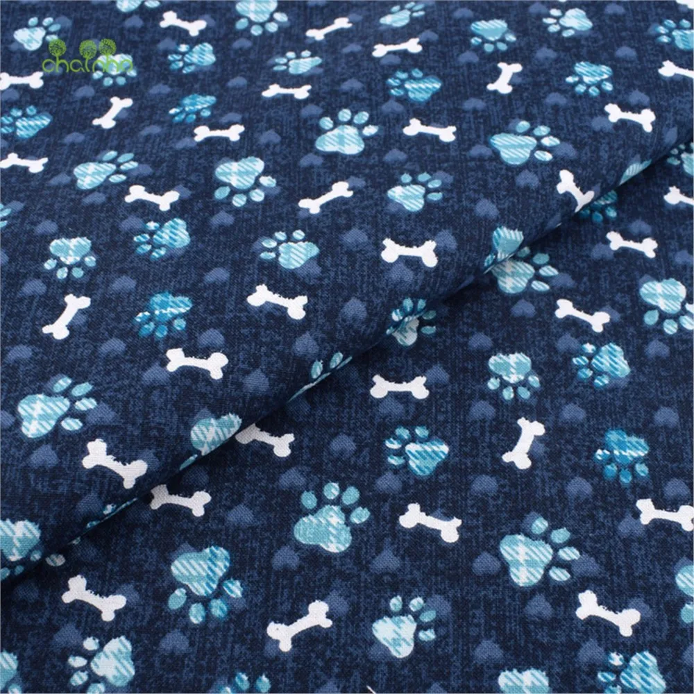 Chainho,Printed Plain Cotton Fabric,DIY Quilting Sewing Material,Patchwork Cloth,8 Bronzing Series Textile,20x25cm/Piece,15CD15