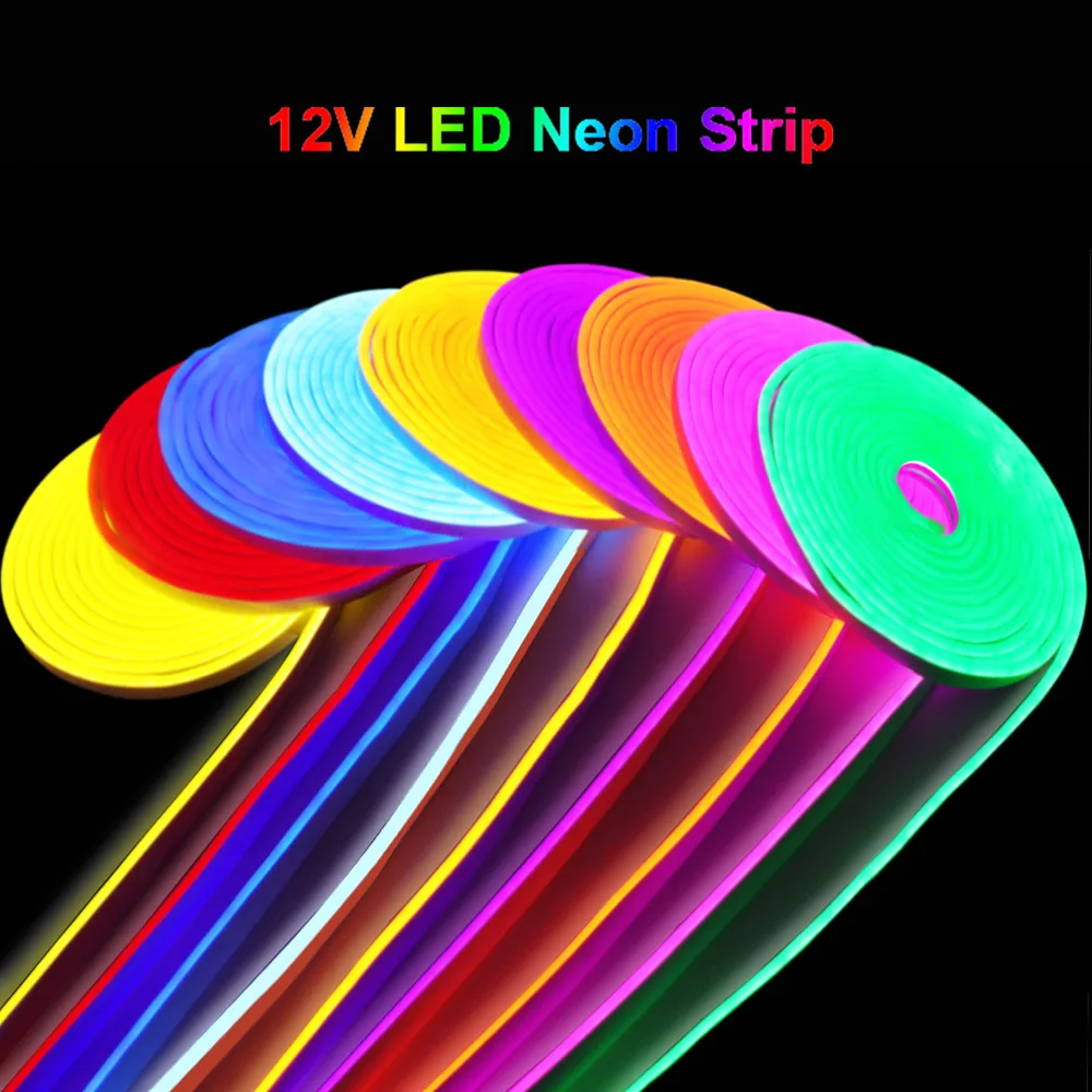 Led Strip Flexible Neon Light 12v  2835 Leds Flexible Neon Strip - 1-20m  Flexible - Aliexpress
