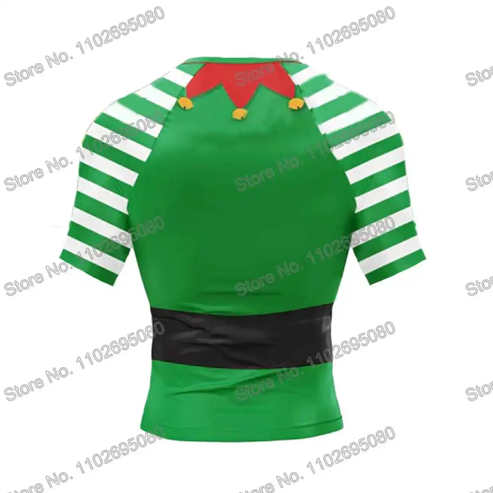 Rash Guard Xmas Santa Claus Surf Clothing Rash Guard for Men Women