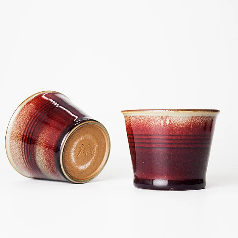 

Junhonglang Black Tea Cup High Temperature Porcelain Kung Fu Tea Set Master Cup Tea Cup Copper Red Glaze Cup Fragrance Gift Box