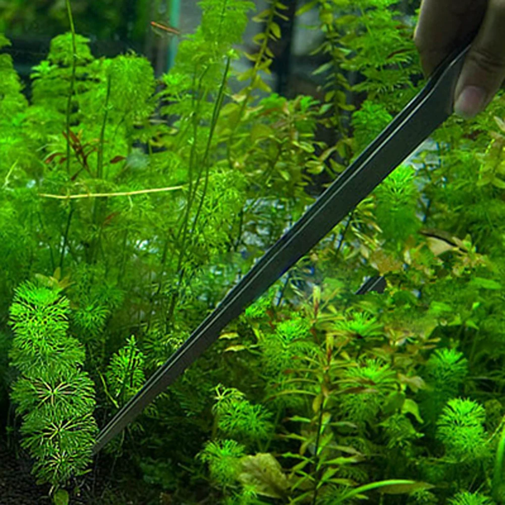 1-5pcs 27cm Aquarium Plant Tweezers Ergonomic Plant Aquascape Tool Fish Tank Accessories Straight/Curved Tweezers