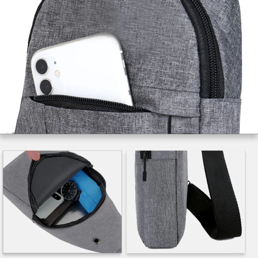 Bolso de pecho para hombre, bolsa cruzada impermeable, multifunción,  antirrobo, de viaje, de hombro, con carga USB, 2023 - AliExpress