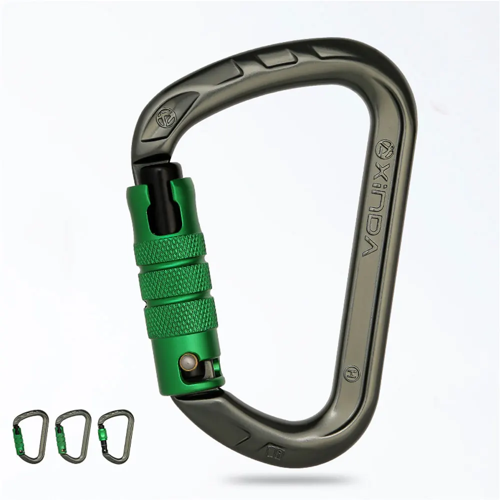 

26KN Professional Outdoor Mountaineering Protection Lock Downhill Caving Exploration Rescue Survival Field Safety Equipment