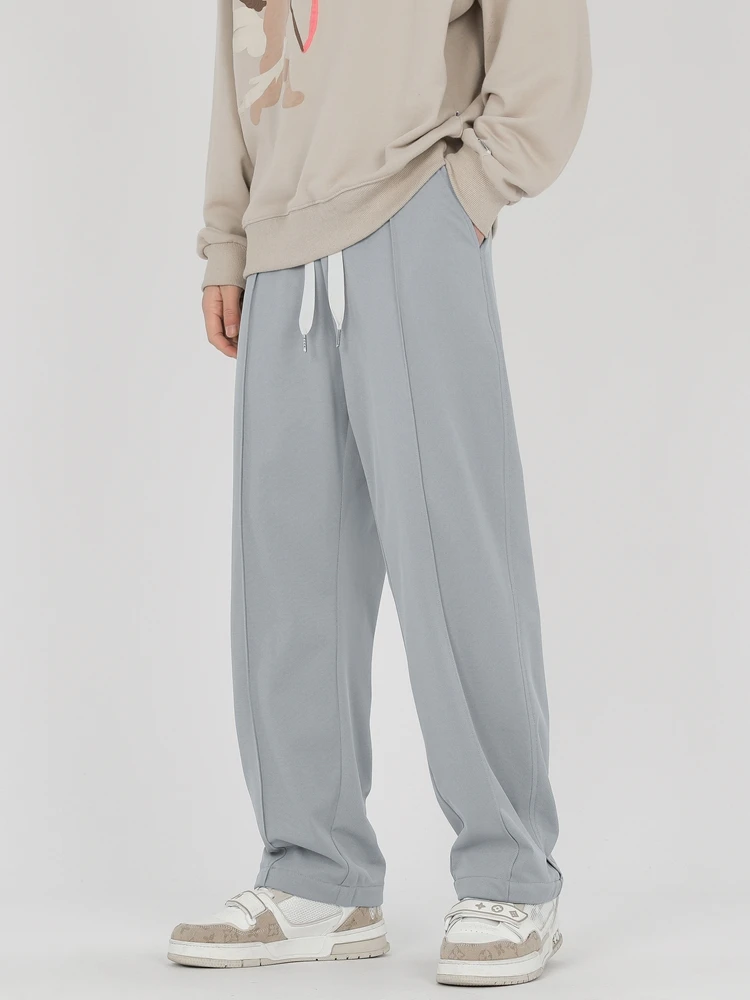 Autumn Straight Sweatpants sport jogging trousers wide leg pants fleece sweatpants fashion pants fashionable wide leg pants men casual pants For Men Korean Fashion