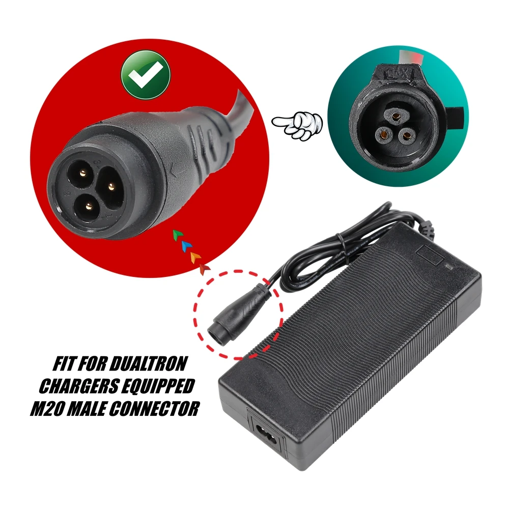 MINIMOTORS DUALTRON 시리즈 전동 스쿠터용 새 M20 충전 포트 암 커넥터 배밍 충전기 플러그 전원 입력 소켓