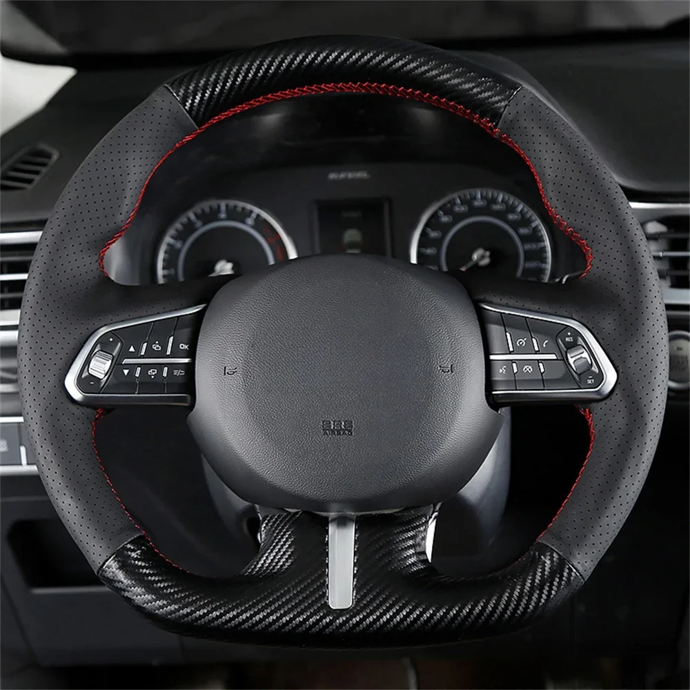 

Для Great Wall Haval F5 F7 F7X 2019 2020 Сделай Сам дышащий чехол на руль из натуральной кожи интерьер автомобиля