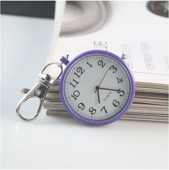 Pocket Watch Keychain Remote Control Clock With Battery Student Doctor Medical Vintage Watch Pocket Watch