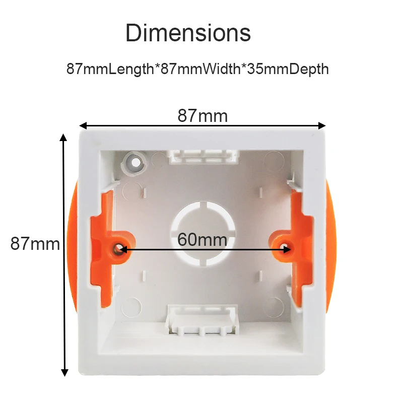 2 Gang Dry Lining Box For Gypsum Board Plasterboard Drywall 35mm Depth 172*86mm Wall Switch Box Wall Socket Cassette switch box,wall socket box