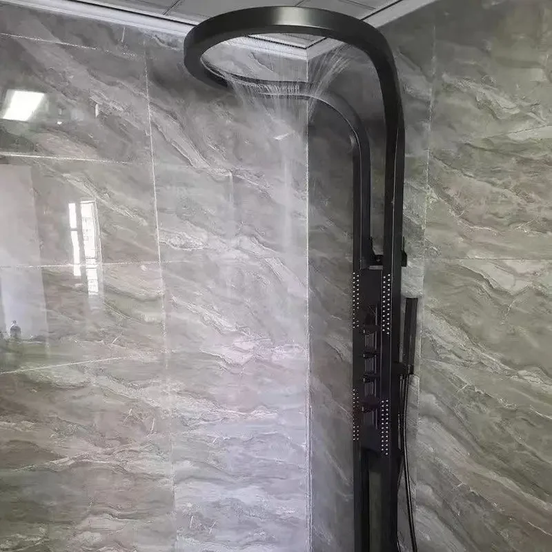 Circular Waterfall Shower Screen Shower Set, Copper Household Bathroom, Bathroom, Multi functional Shower #dgd353 4