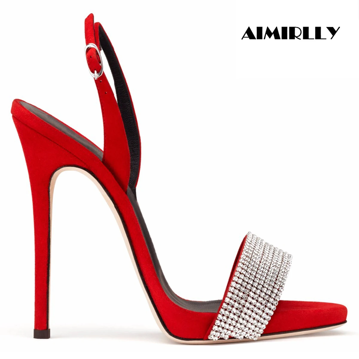 

2024 Fashion Women‘s Sandals Open Toe High Heels Shoes Stilettos Slingback Ladies Wedding Party Heel Crystal Strap