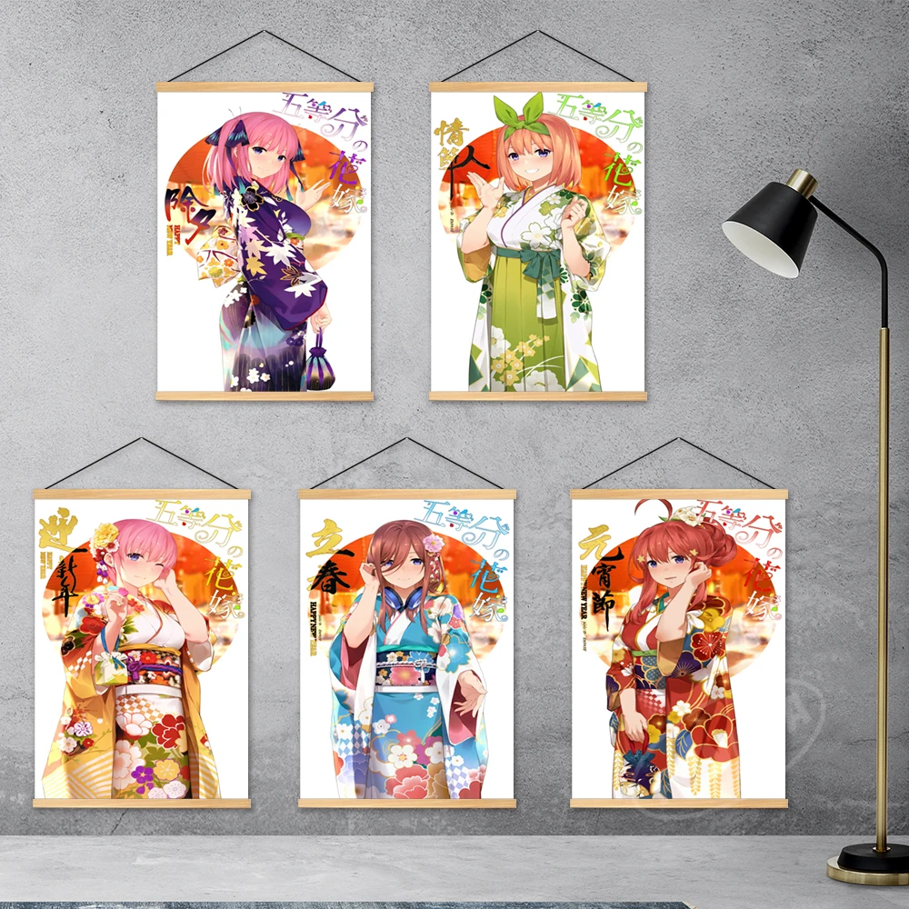 

Home Wall Decor The Quintessential Quintuplets Paintings Anime Interior Art Poster Wooden Hanging Canvas Prints Modular Pictures