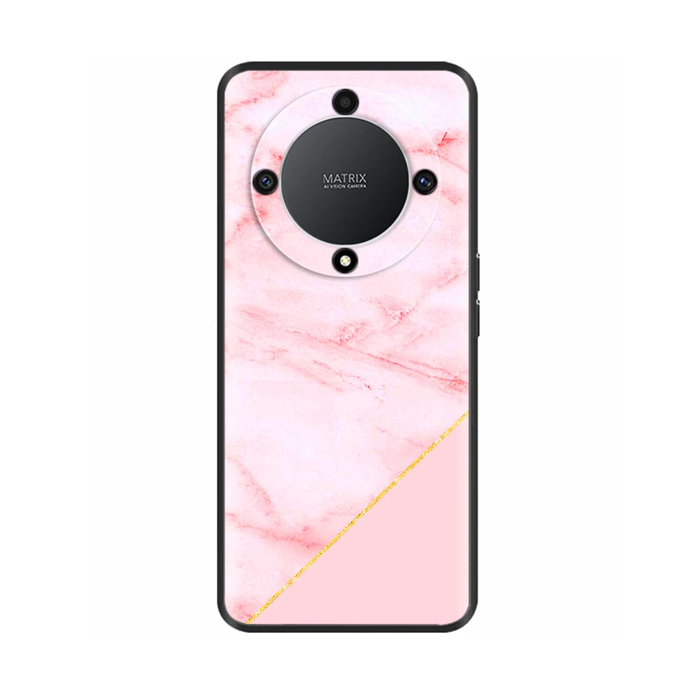 Elegant Floral Silicone Case for Honor X9a - 6.67 Protective Phone Cover